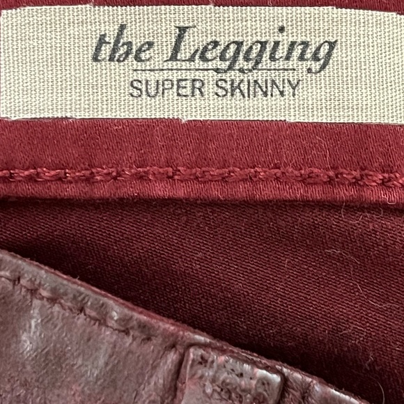 AG ADRIANO GOLDSCHMIED Legging Ankle Super Skinny Leatherette Jean Size 24R New - Picture 9 of 16